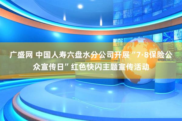 广盛网 中国人寿六盘水分公司开展“7·8保险公众宣传日”红色快闪主题宣传活动